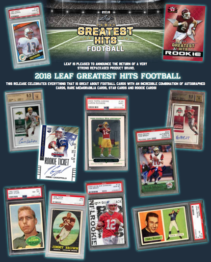 2018 Leaf Greatest Hits Football 2 Box Case Random Teams #16